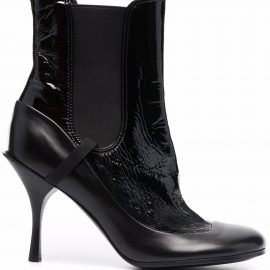 Premiata heeled leather boots - Black