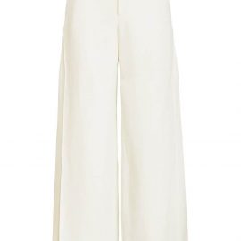 Ralph Lauren Collection Leora wide-leg split trousers - White
