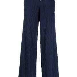 Ralph Lauren Collection recycled cashmere wide-leg trousers - Blue