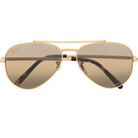 Ray-Ban mirrored-lens aviator sunglasses - Gold