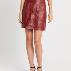 Rebecca Taylor Spice Leather Skirt - Atterley