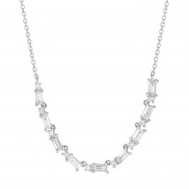 Renee 18ct White Gold 1.31cttw Diamond Large Line Necklace