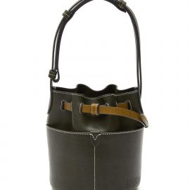 Return To Nature' Compostable Leather Mini Bucket Bag - Dark Olive