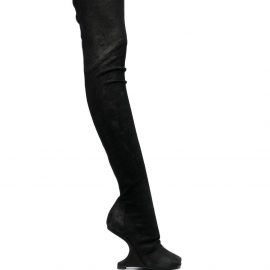 Rick Owens Cantilever thigh high boots - Black
