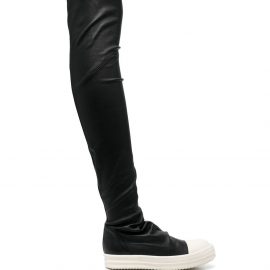 Rick Owens thigh-high flatform boots - Black
