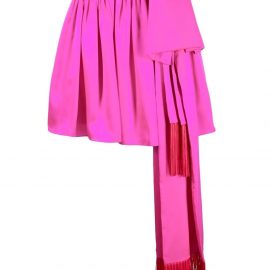 Rochas drape-detail pleated mini skirt - Pink