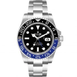 Rolex Black Stainless Steel GMT Master II Batman 116710 Men's Wristwatch 40 MM