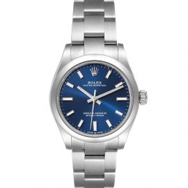 Rolex Blue Stainless Steel Oyster Perpetual Automatic 277200 Women's Wristwatch 31 MM
