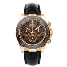 Rolex Brown Rose Gold Cosmograph Daytona Automatic 116515LN Men's Wristwatch 40 mm
