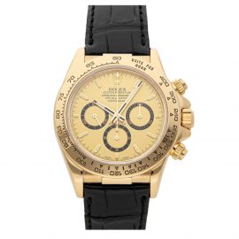 Rolex Champagne 18K Yellow Gold Cosmograph Daytona 16518 Men's Wristwatch 40MM