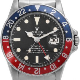 Rolex GMT-Master 1675 GMT Tiffany Paramount, Arabic Numerals, 1971, Good, Case material Steel, Bracelet material: Steel