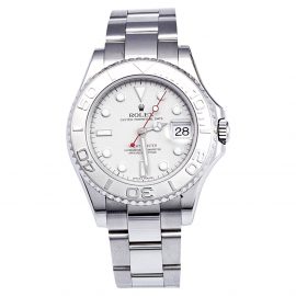 Rolex Platinum Stainless Steel Yacht-Master 168622 Women's Wristwatch 35 mm