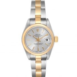 Rolex Silver 18K Yellow Gold And Stainless Steel Datejust 79163 Women's Wristwatch 26 MM