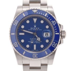 Rolex Submariner Discontinued Model 116619LB Men's White Gold Watch Automatic Blue Dial, Blue
