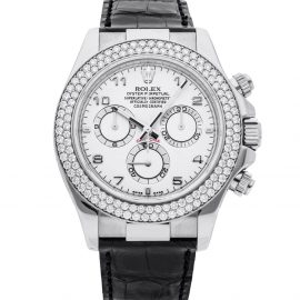 Rolex White Diamonds 18K White Gold Cosmograph Daytona 116589RBR Men's Wristwatch 40 MM