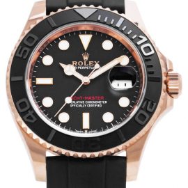 Rolex Yacht-Master 126655 , Baton, 2020, Very Good, Case material Rose Gold, Bracelet material: Rubber