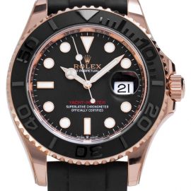 Rolex Yacht-Master 126655 , Baton, 2022, Very Good, Case material Rose Gold, Bracelet material: Rubber