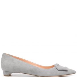 Rupert Sanderson abstract-buckle leather pumps - Grey