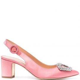 Rupert Sanderson embellished sling-back pumps - Pink