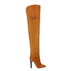 Saint Laurent Brown Leather Jane Boots Size IT 36
