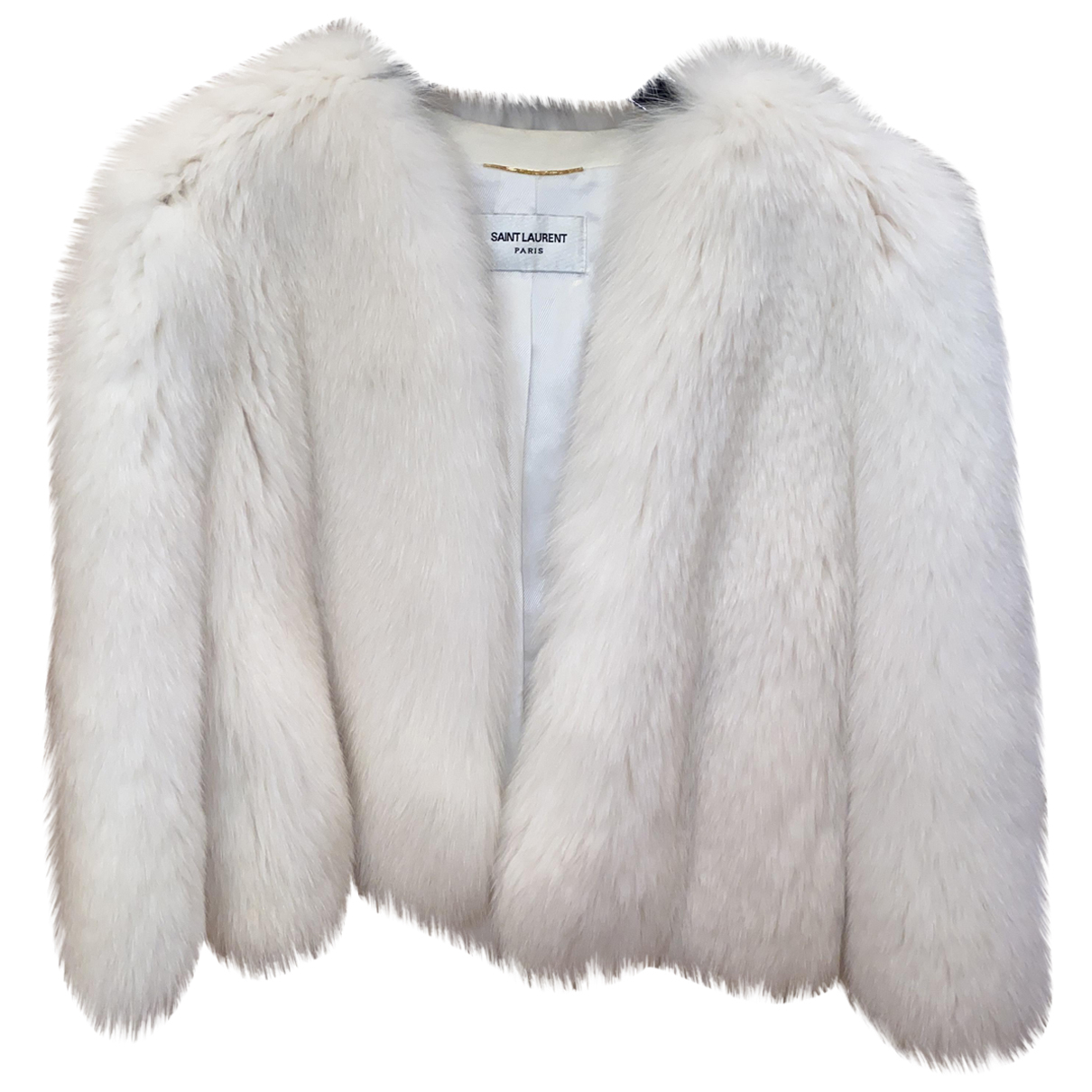 Saint Laurent N Black Fox Coat for Women