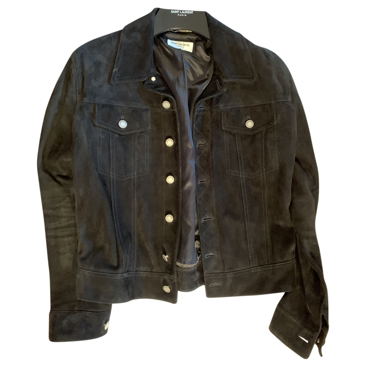 Saint Laurent N Black Suede Jacket for Men