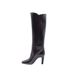 Saint Laurent Paris Black Leather Monogram Jane Boots Size EU 38