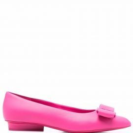 Salvatore Ferragamo Viva bow-detail ballerina shoes - Pink