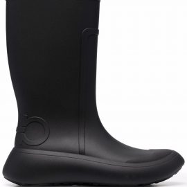 Salvatore Ferragamo platform rain boots - Black