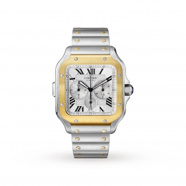 Santos de Cartier Chronograph watch, XL model, chronograp ...