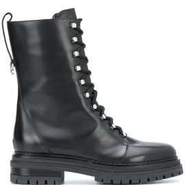 Sergio Rossi lace-up combat boots - Black