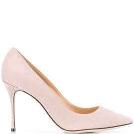 Sergio Rossi pointed shimmer pumps - PINK