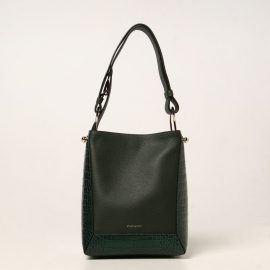 Shoulder Bag Strathberry Midi Wool Bag In Textured Leather And With Crocodile Print