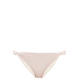 Solid & Striped - Jade Knotted Ribbed Bikini Briefs - Womens - Light Pink