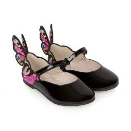 Sophia Webster Mini Chiara embroidered ballet shoes - Black