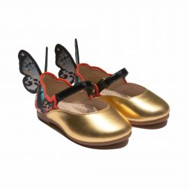 Sophia Webster Mini butterfly wings ballerina pumps - Gold