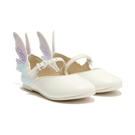 Sophia Webster Mini wing-embellished ballerina shoes - White