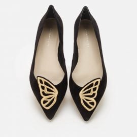 Sophia Webster Women's Butterfly Flats - Black/Gold