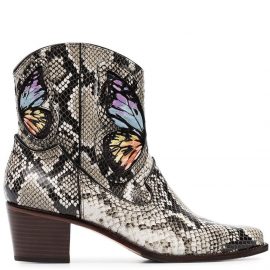 Sophia Webster multicoloured Shelby 50 snake print leather cowboy boots - Brown