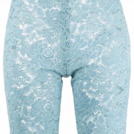 Stella McCartney Isla floral-lace cycling shorts - Blue