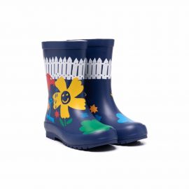Stella McCartney Kids floral wellington boots - Blue