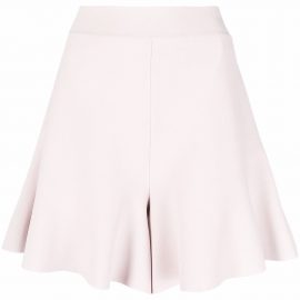 Stella McCartney Strong Silhouette peplum-hem crepe shorts - Pink