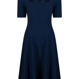 Stella McCartney cut out detailed midi dress - Blue