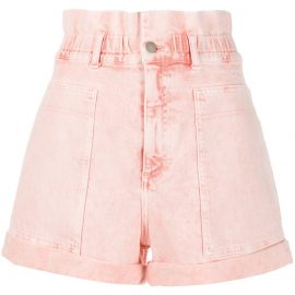 Stella McCartney distressed high-rise denim shorts - Pink