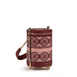 Strathberry - Biscuit Bag - Top Handle Leather Clutch - Ember/Soft Pink/Salmon