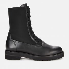 Stuart Weitzman Women's Ande Lift Leather Lace Up Boots - Black