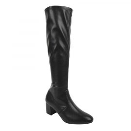 Stuart Weitzman Women's Frannie Black Nappa Leather Knee-High Boot (36.5 / 6 B) - Atterley