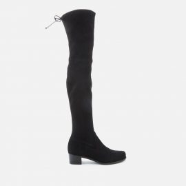 Stuart Weitzman Women's Midland Suede Over The Knee Heeled Boots - Black - UK 8