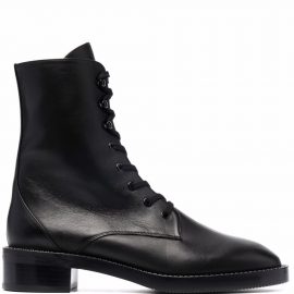 Stuart Weitzman low heel combat boots - Black