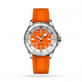 Superocean 36mm Unisex Watch Orange Rubber
